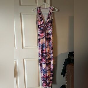 Pink and Black Abstract Romper